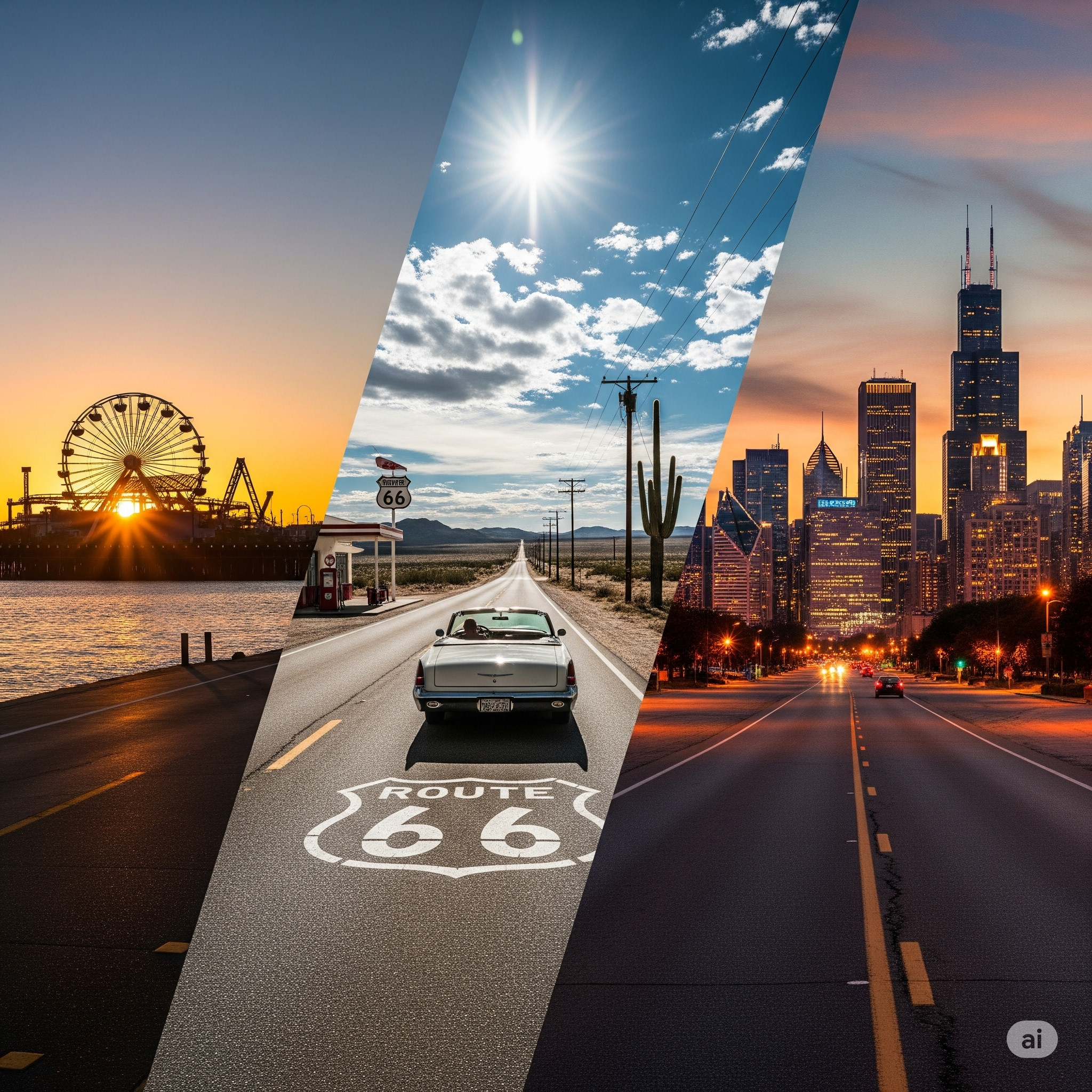 Route 66 Tesla Roadtrip - 14 Tage von Chicago nach Santa Monica